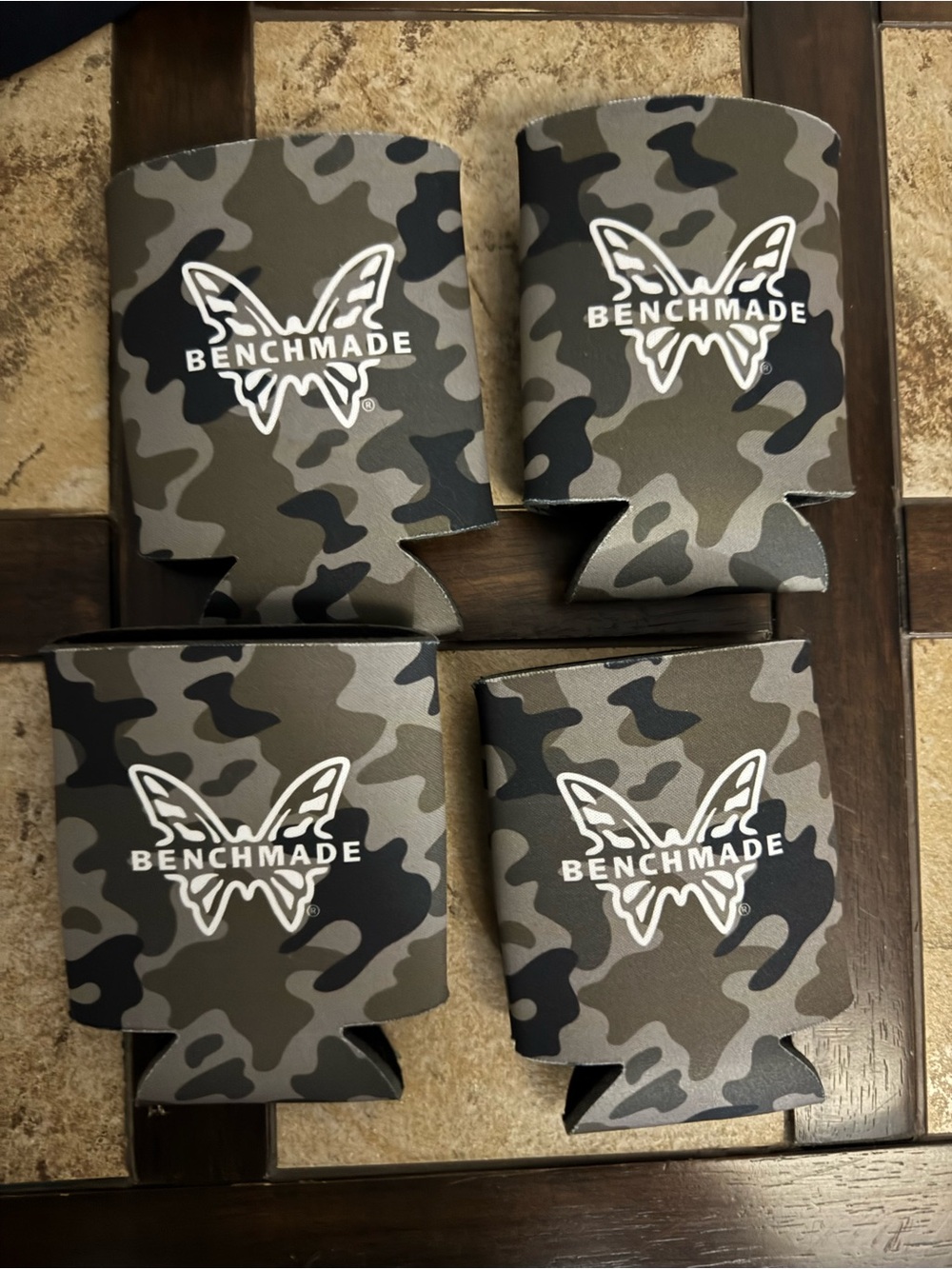 Benchmade camo can coolers
